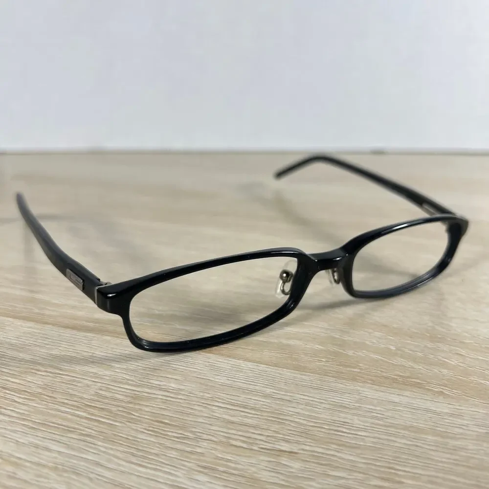 Gucci GG1504 807 Eyeglasses Black Slim Rectangular Frames Only 52-18-140 Italy